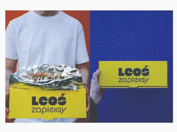 Leos Zapieksy branded food packaging and takeaway box design